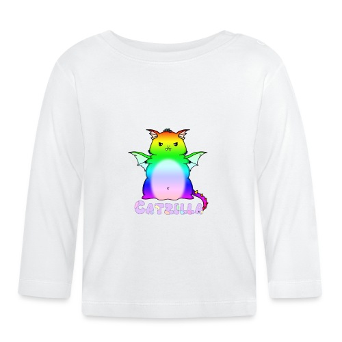 Catzilla Dracat Rainbow - Organic Baby Long Sleeve T-Shirt