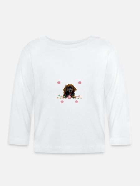 Leonberger - Baby Bio-Langarmshirt - Weiß