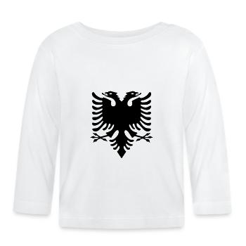 Double Headed Eagle_V1 - Organic Baby Long Sleeve T-Shirt - white - Front