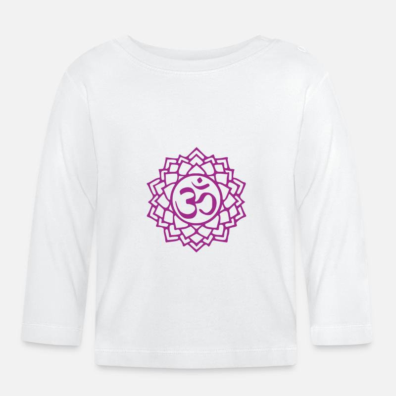 Chakra de la couronne - T-shirt manches longues bio Bébé - blanc