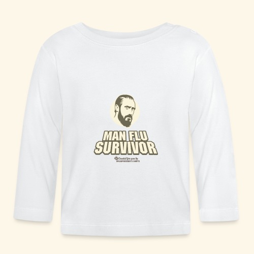 Man Flu Survivor T-Shirt Design - Baby Langarmshirt