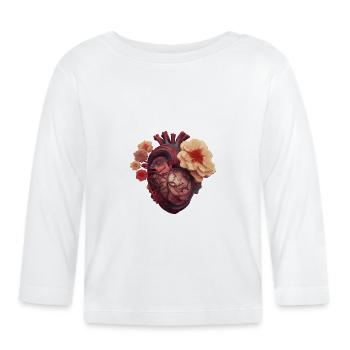 Blühender Geist - Baby Bio-Langarmshirt - Weiß - Vorne