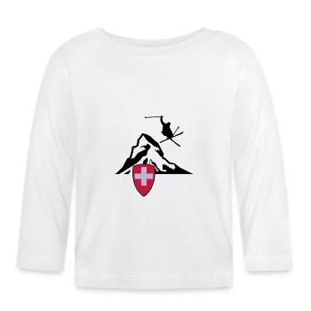 matterhorn zermatt Switzerland - Organic Baby Long Sleeve T-Shirt - white - Front