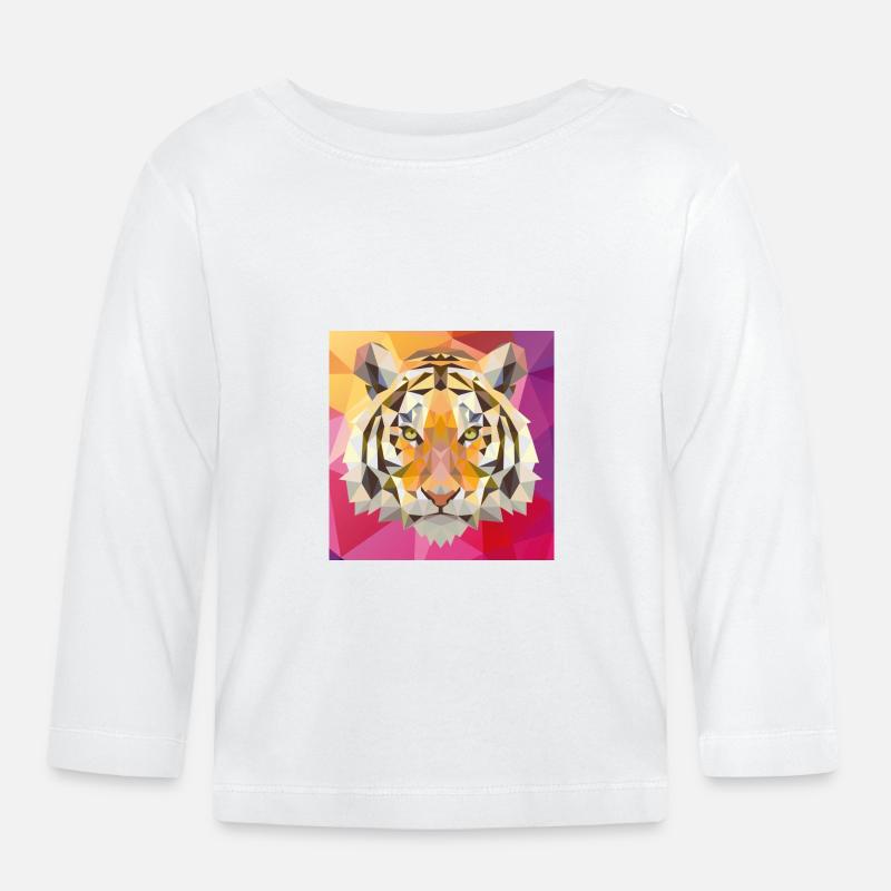WengChunMH Tiger 2 - T-shirt manches longues bio Bébé - blanc