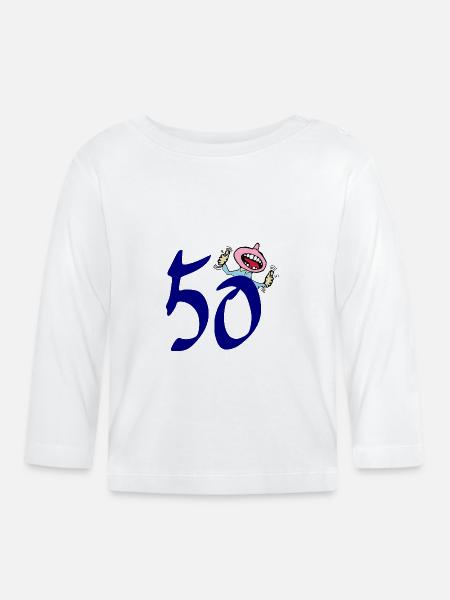 50 - Baby Bio-Langarmshirt - Weiß