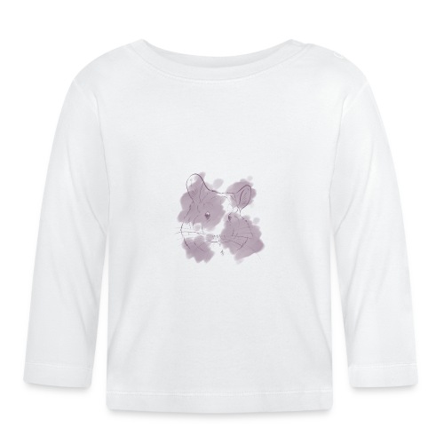 Violet splash chinchilla 2 - Vauvan luomuruopitkähihainen paita