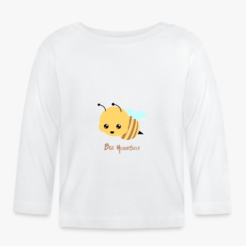 Bee Yourself - Langærmet babyshirt af  økologisk bomuld