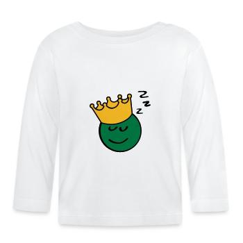 Peas king sleep - Organic Baby Long Sleeve T-Shirt - white - Front