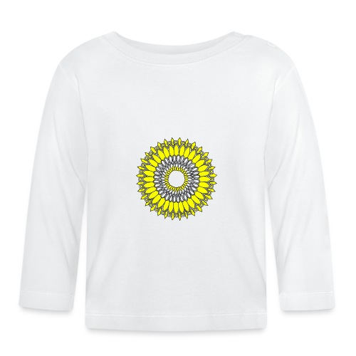 Yellow Sunflower Mandala - Baby Long Sleeve T-Shirt