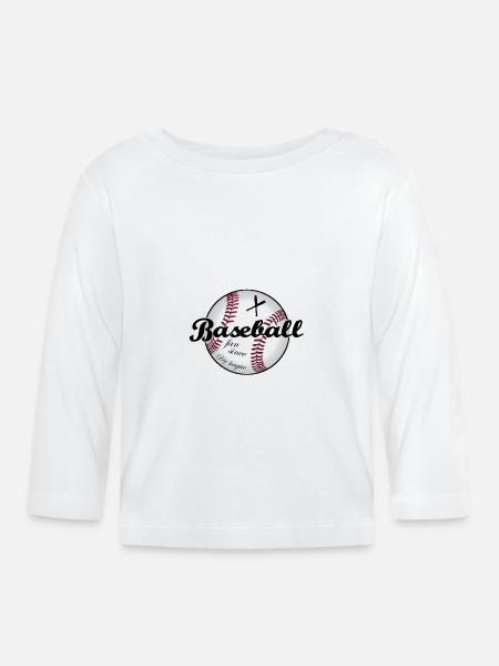Big League Baseball - Baby Bio-Langarmshirt - Weiß