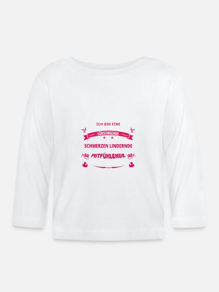 Ich bin eine Krankenpflegerin.. - Baby Bio-Langarmshirt - Weiß