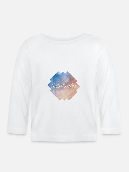 Norway - Norwegen - Baby Bio-Langarmshirt - Weiß