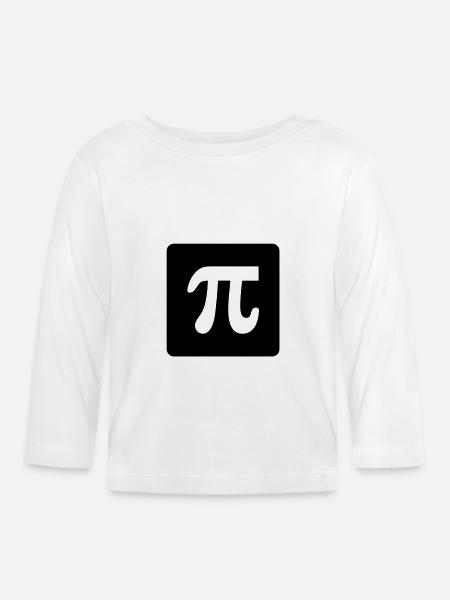 Pi - Baby Bio-Langarmshirt - Weiß