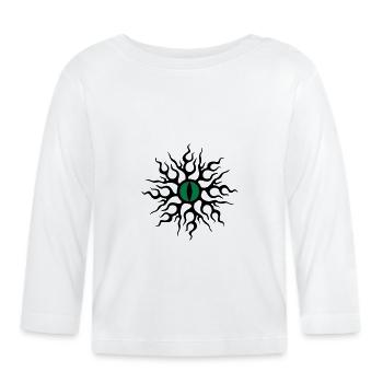 Dragon Eye, dragoneye, Tattoo Style, 2c - Organic Baby Long Sleeve T-Shirt - white - Front