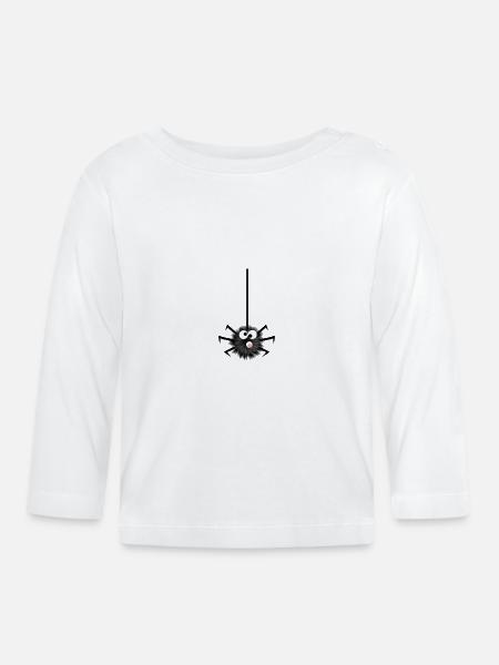 Spinne - Baby Bio-Langarmshirt - Weiß