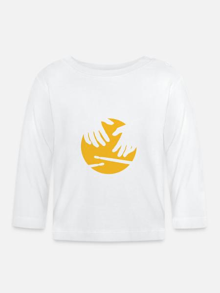 percussion - Baby Bio-Langarmshirt - Weiß