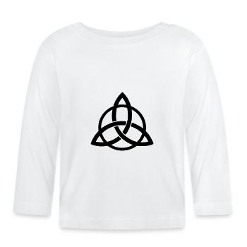 triquetra entrelacée symbole Néopaganisme celte - T-shirt manches longues bio Bébé - blanc - Devant