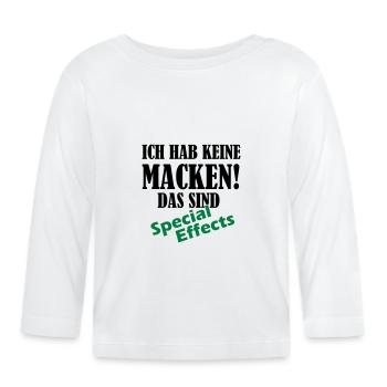 keine_macken_02 - Baby Bio-Langarmshirt - Weiß - Vorne