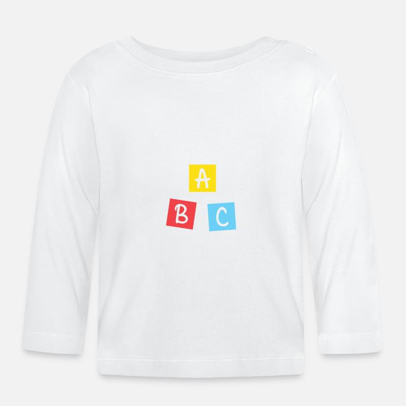 A B C - Baby Bio-Langarmshirt - Weiß