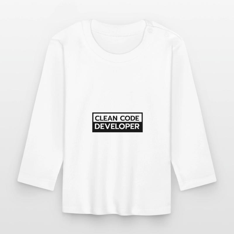 Clean Code Entwickler Coder Programmierer Geschenk Baby Bio-Langarmshirt