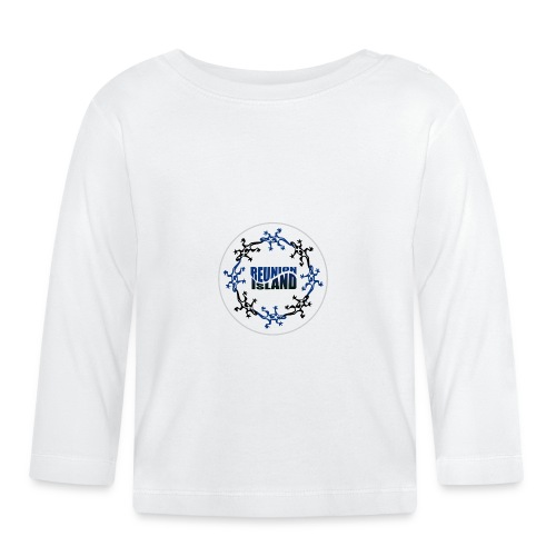 Badge Reunion Island Bleu - T-shirt manches longues bio Bébé
