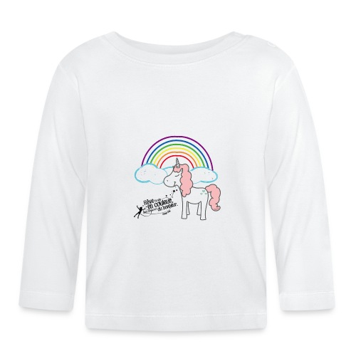 Licorne arc-en-ciel - T-shirt manches longues bio Bébé