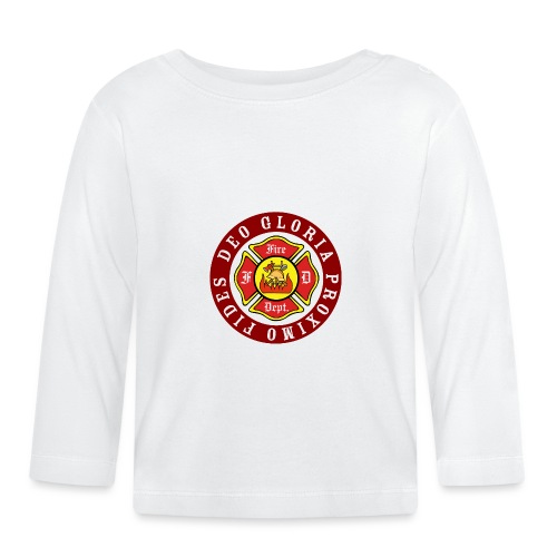 Feuerwehrlogo American style - Baby Bio-Langarmshirt