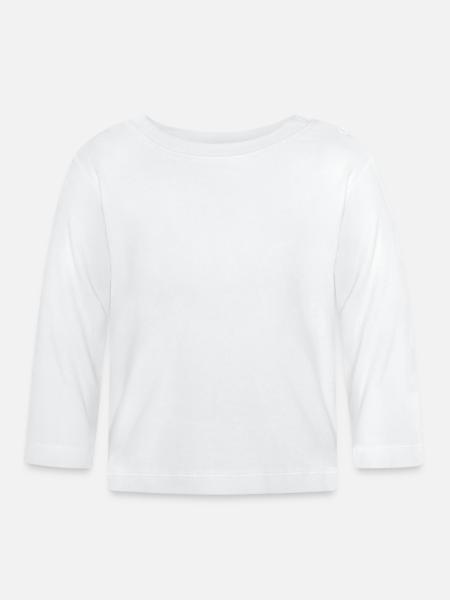 Merry christmas - Baby Bio-Langarmshirt - Weiß