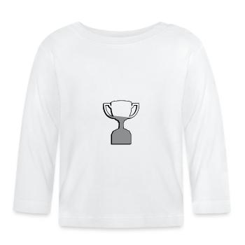Trophäe - Illustration - Baby Bio-Langarmshirt - Weiß - Vorne