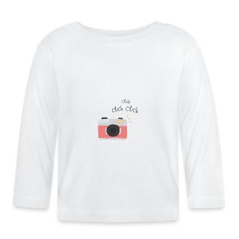 Cliquez sur cliquez sur cliquez - T-shirt manches longues bio Bébé - blanc - Devant