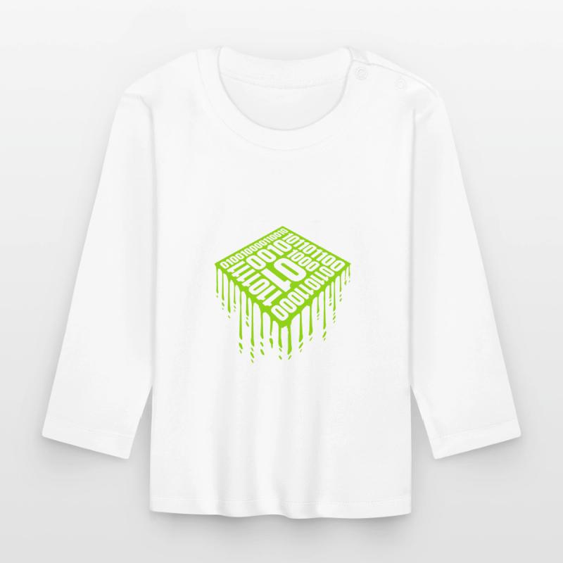 Binary Code Program Language Organic Baby Long Sleeve T-Shirt