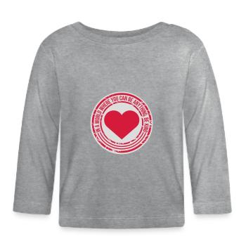 Vous pouvez être gentil - T-shirt manches longues bio Bébé - gris chiné - Devant