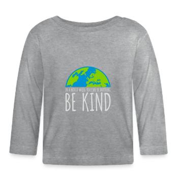 Vous pouvez être gentil - T-shirt manches longues bio Bébé - gris chiné - Devant