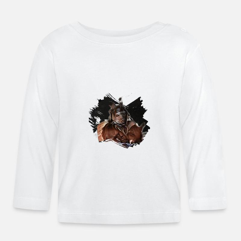Krampus Percht Devil 2323 - T-shirt manches longues bio Bébé - blanc