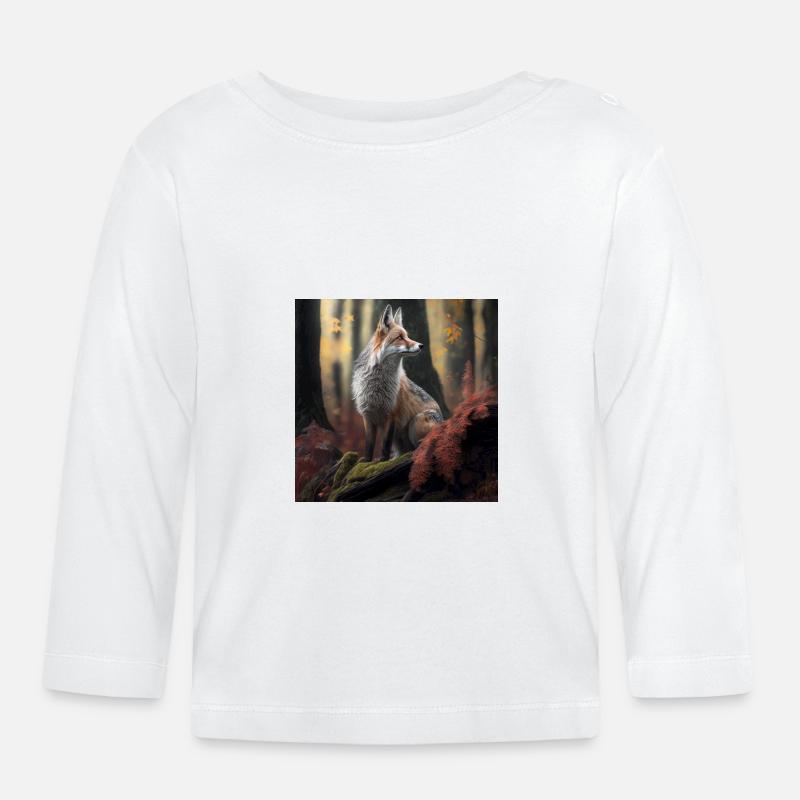 Fuchs - Baby Bio-Langarmshirt - Weiß
