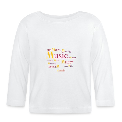 Music is... - Bio-shirt met lange mouwen voor baby’s