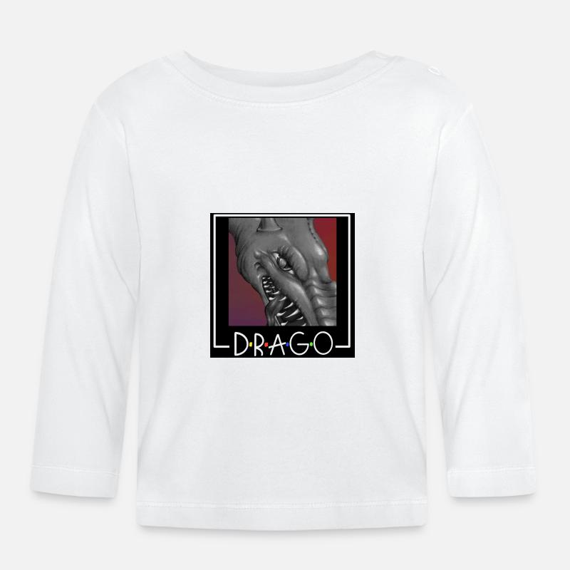 Drago - Baby Bio-Langarmshirt - Weiß