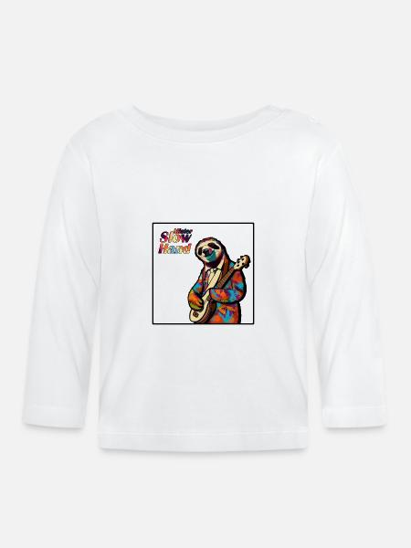 Mister Slow Hand - Baby Bio-Langarmshirt - Weiß