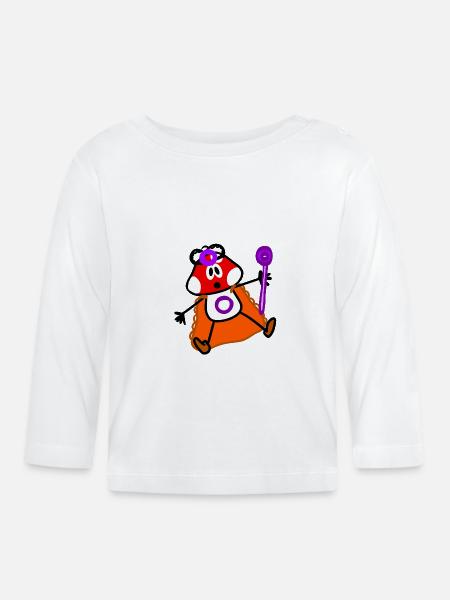 O Königreich Design - Baby Bio-Langarmshirt - Weiß