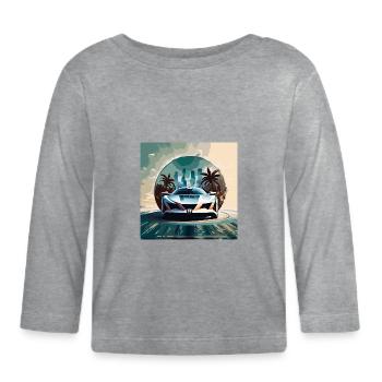 Miami Portal Escape (Miami Collection) - Organic Baby Long Sleeve T-Shirt - heather grey - Front