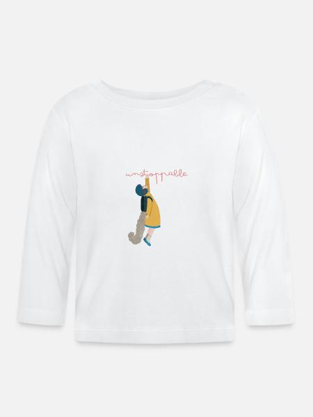 Unaufhaltsam - Baby Bio-Langarmshirt - Weiß
