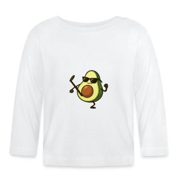 avocado karate - Baby Bio-Langarmshirt - Weiß - Vorne