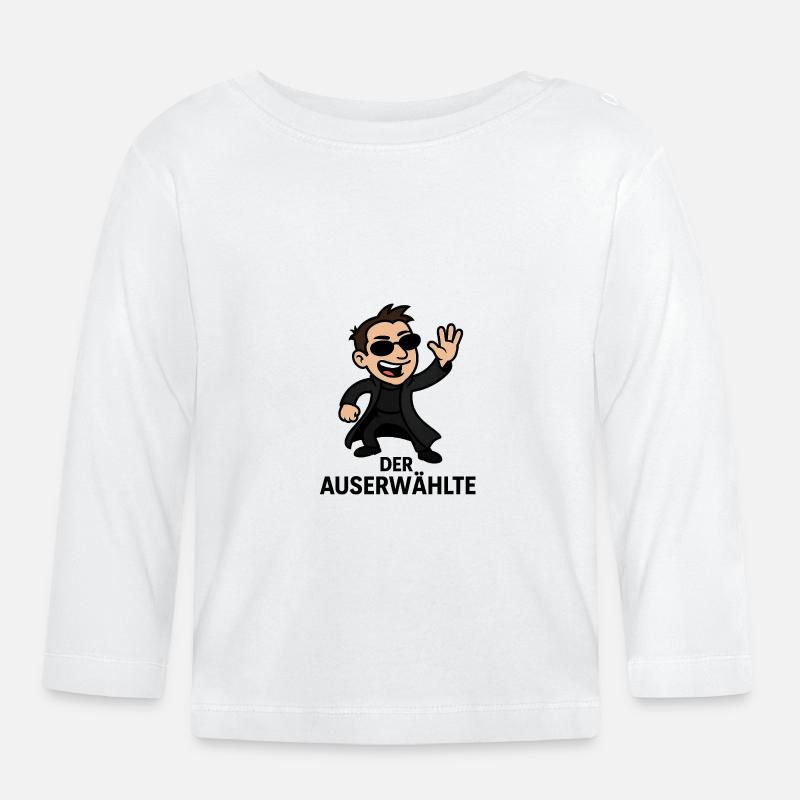 Der Auserwählte - Baby Bio-Langarmshirt - Weiß