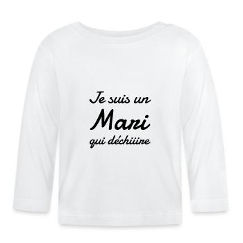 Marriage Wedding Husband Mari Love Mariage Ehemann - Organic Baby Long Sleeve T-Shirt - white - Front
