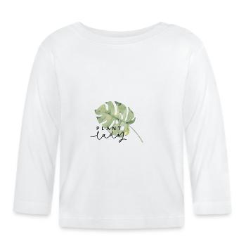 Plant Lady - Baby Bio-Langarmshirt - Weiß - Vorne
