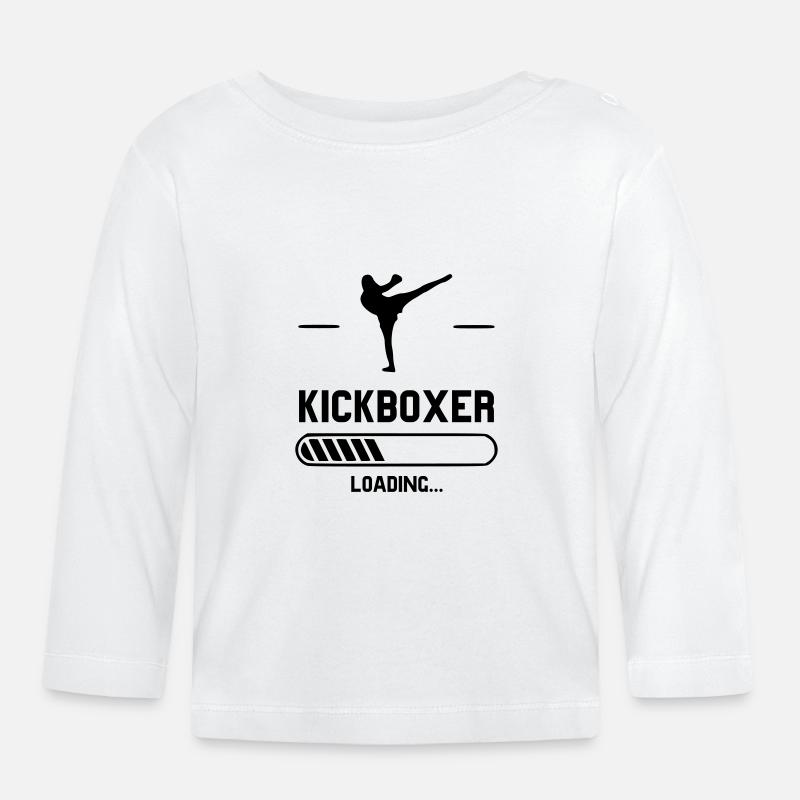 kickboxer loading - Baby Bio-Langarmshirt - Weiß