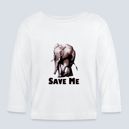 Elefant - SAVE ME - Baby Bio-Langarmshirt