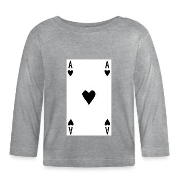 Ace Heart - Photo - T-shirt manches longues bio Bébé - gris chiné - Devant