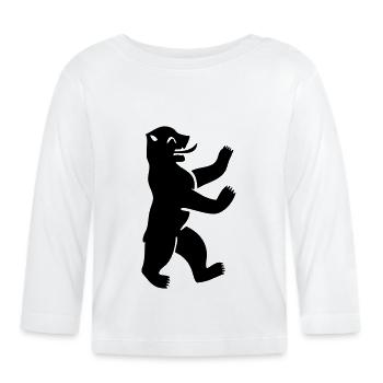 Ours de Berlin - T-shirt manches longues bio Bébé - blanc - Devant