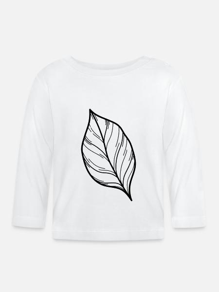 simple Wildblume - Baby Bio-Langarmshirt - Weiß